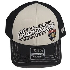 Florida Panthers 2025 Stanley Cup Champions Fanatics Pro Adjustable Hat Cap New